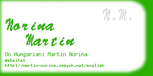 norina martin business card